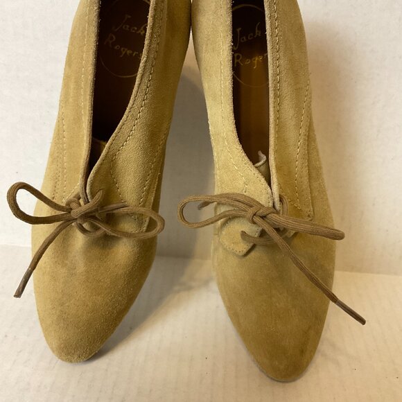 Jack Rogers Pima Ankle Boots Wedge Lace-Up 9 Khaki - Picture 4 of 11